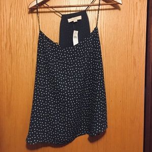 Gray polka dot tank top